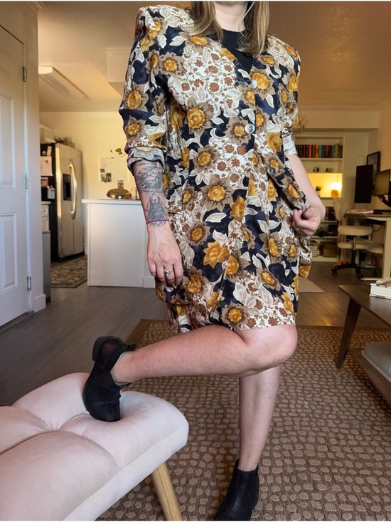 Toni Garment For CC Magic Dresses & Skirts - Vintage Floral 2-Piece Set Blazer & Skirt 70s 80s Boho Matching Set